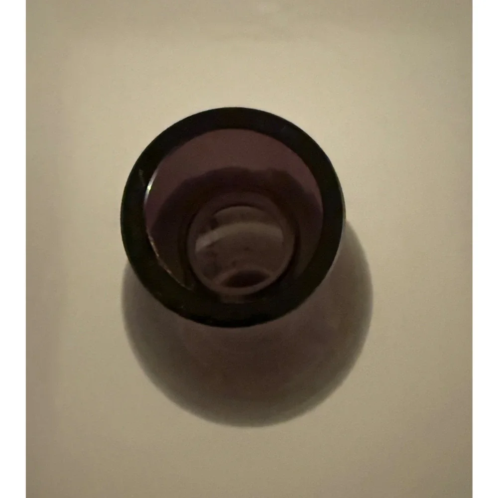 ✨ KROSNO Art Glass Flower Vase – Plum / Smoke – Poland ✨